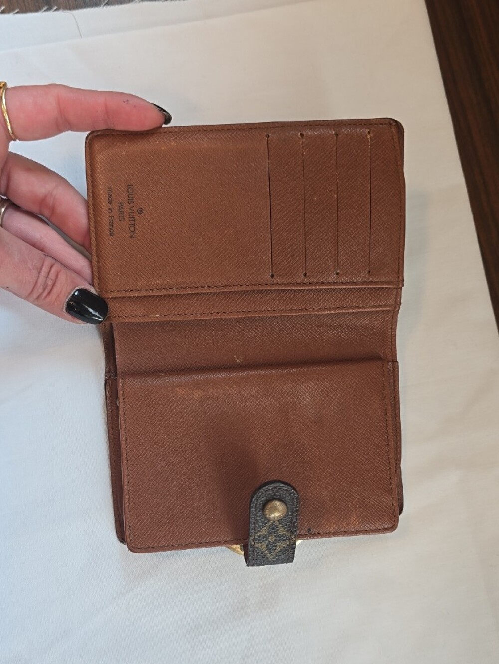 Louis Vuitton Monogram Compact Wallet in Brown and Gold - Picture 4 of 10